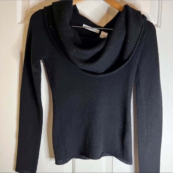 Autumn Cashmere Sweaters - Autumn Cashmere Cowl Neck with Delicate Subtle Jewels. XS. 100% cashmere. New.